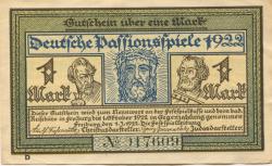 Freiburg - Deutsche Passionsspiele, Festspielleitung - 1.3.1922 - 1.10.1922 - 1 Mark