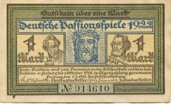 Freiburg - Deutsche Passionsspiele, Festspielleitung - 1.3.1922 - 1.10.1922 - 1 Mark