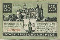 Freiburg (heute: PL-Swiebodzice) - Stadt - 15.6.1919 - 25 Pfennig 