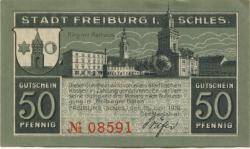 Freiburg (heute: PL-Swiebodzice) - Stadt - 15.6.1919 - 50 Pfennig 