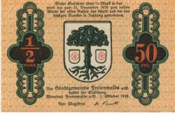 Freienwalde - Stadt - 1.10.1918 - 31.12.1920 - 50 Pfennig 