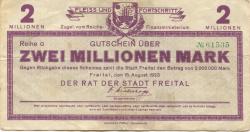 Freital - Stadt - 15.8.1923 - 2 Millionen Mark 