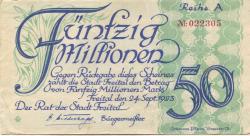 Freital - Stadt - 24.9.1923 - 50 Millionen Mark