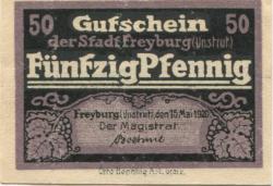 Freyburg - Stadt - 15.5.1920 - 50 Pfennig
