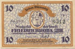 Friedrichroda - Stadt - -- - 10 Pfennig
