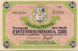 Friedrichroda - Stadt - -- - 50 Pfennig 