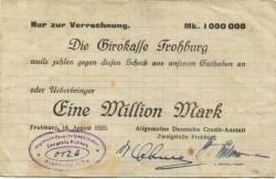 Frohburg - Allgemeine Deutsche Credit-Anstalt, Zweigstelle Frohburg - 14.8.1923 - 1 Million Mark