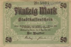 Fürstenwalde - Stadt - 3.12.1918 - 1.2.1919 - 50 Mark 