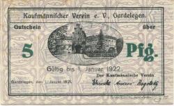 Gardelegen - Kaufmännischer Verein eV - 1.1.1921 - 1.1.1922 - 5 Pfennig 