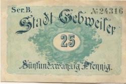 Gebweiler (heute: F-Guebwiller) - Stadt - -- - 25 Pfennig 