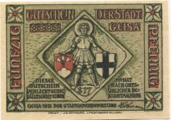 Geisa - Stadt - 1921 - 50 Pfennig 