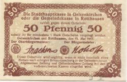 Gelsenkirchen und Rotthausen - Stadt und Gemeinde - 15.5.1917 - 50 Pfennig 