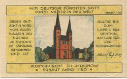 Genthin - Kreis Jerichow II - 1.7.1921 - 1.4.1922 - 25 Pfennig