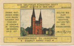 Genthin - Kreis Jerichow II - 1.7.1921 - 1.4.1922 - 25 Pfennig 