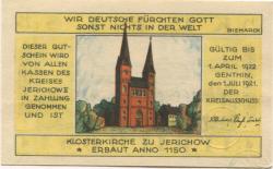Genthin - Kreis Jerichow II - 1.7.1921 - 1.4.1922 - 25 Pfennig 