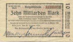 Genthin - Kreis Jerichow II - 24.10.1923 - 10 Milliarden Mark 