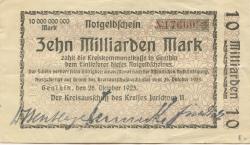 Genthin - Kreis Jerichow II - 24.10.1923 - 10 Milliarden Mark