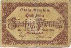 Genthin - Stadt - 1.5.1919 - 50 Pfennig