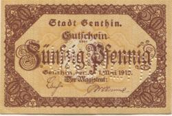 Genthin - Stadt - 1.5.1919 - 50 Pfennig