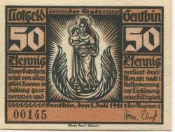 Genthin - Stadt - 1.7.1921 - 50 Pfennig 