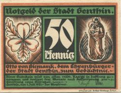 Genthin - Stadt - 1.7.1921 - 50 Pfennig