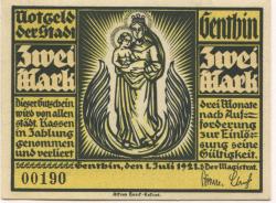 Genthin - Stadt - 1.7.1921 - 2 Mark