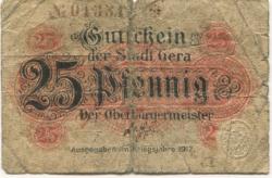Gera - Stadt - 1917 - 25 Pfennig