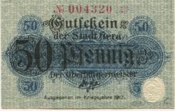 Gera - Stadt - 1917 - 50 Pfennig