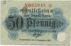 Gera - Stadt - 1917 - 50 Pfennig