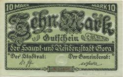 Gera - Stadt - - 1.2.1919 - 10 Mark