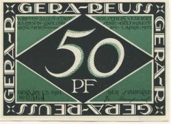 Gera - Stadt - 1.5.1921 - 50 Pfennig 