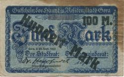 Gera - Stadt - 25.9.1922 - 8.11.1922 - 100 Mark