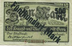Gera - Stadt - 25.9.1922 - 8.11.1922 - 500 Mark