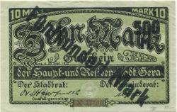 Gera - Stadt - 25.9.1922 - 8.11.1922 - 500 Mark