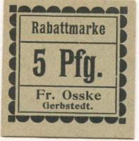 Gerbstedt - Osske, F. - -- - 5 Pfennig