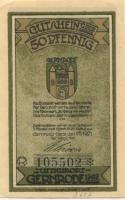 Gernrode (heute: Quedlinburg) - Stadt - 9.5.1921 - 50 Pfennig