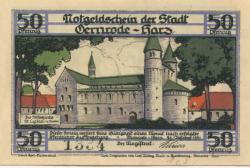 Gernrode (heute: Quedlinburg) - Stadt - 21.10.1921 - 50 Pfennig