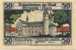 Gernrode (heute: Quedlinburg) - Stadt - 21.10.1921 - 50 Pfennig