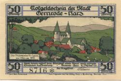 Gernrode (heute: Quedlinburg) - Stadt - 21.10.1921 - 50 Pfennig