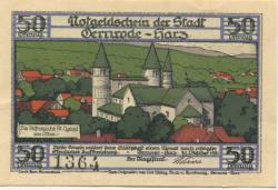 Gernrode (heute: Quedlinburg) - Stadt - 21.10.1921 - 50 Pfennig
