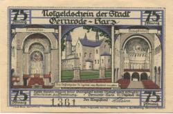 Gernrode (heute: Quedlinburg) - Stadt - 21.10.1921 - 75 Pfennig