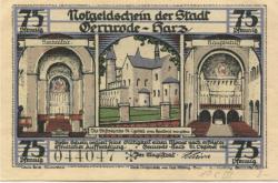 Gernrode (heute: Quedlinburg) - Stadt - 21.10.1921 - 75 Pfennig