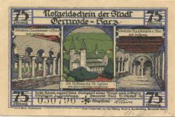 Gernrode (heute: Quedlinburg) - Stadt - 21.10.1921 - 75 Pfennig