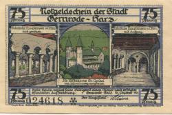 Gernrode (heute: Quedlinburg) - Stadt - 21.10.1921 - 75 Pfennig