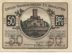 Gerolstein - Eifeler Verkehrsverein eV - 5.12.1921 - 50 Pfennig