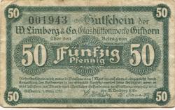 Gifhorn - Limberg, W., & Co, Glasfabrik - 1.3.1920 - 50 Pfennig