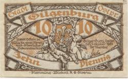 Gilgenburg (heute: PL-Dabrowno) - 1.10.1920 - 10 Pfennig