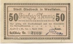 Gladbeck - Gemeinde - 1.4.1920 - 50 Pfennig