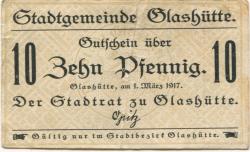 Glashütte - Stadt - 1.3.1917 - 10 Pfennig