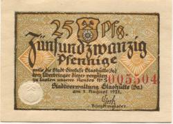 Glashütte - Stadt - 1.8.1921 - 25 Pfennig